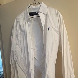 Men’s Ralph Lauren Slim Fit White Shirt Size Medium